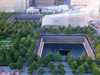Mémorial du 11 septembre à New York - Vue d'en haut