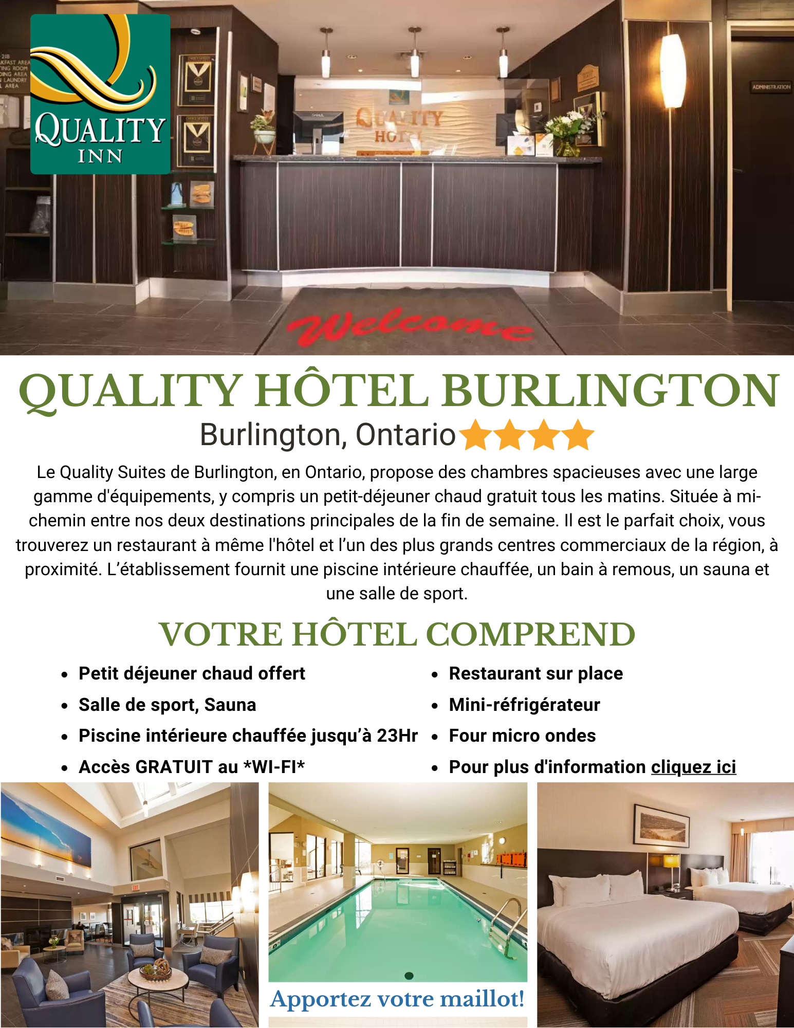 Quality hôtel Burlington