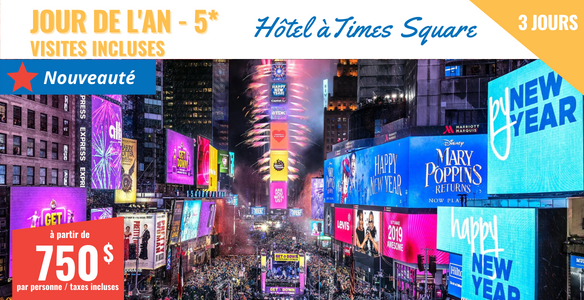 Réserver une soirée pour le Jour de l'An 2025 à Times Square